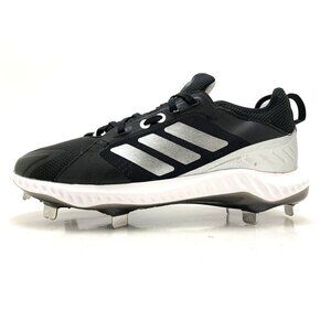 adidas Womens PureHustle Softball Metal Cleats Black White Gray EG5634 Size 8